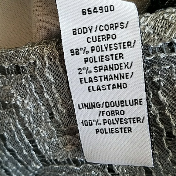 JS Collections Silver-Black Lace Dress - Picture 8 of 8